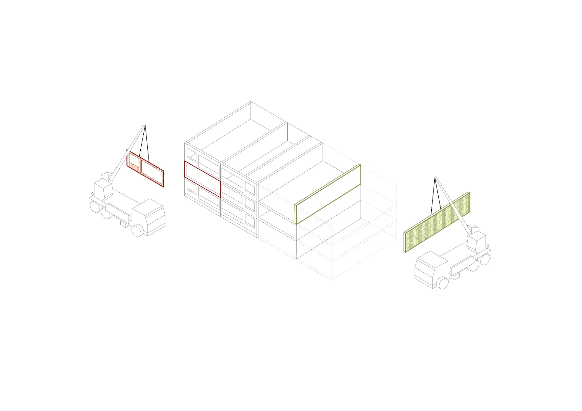 Worth am Rhein, modular fassade